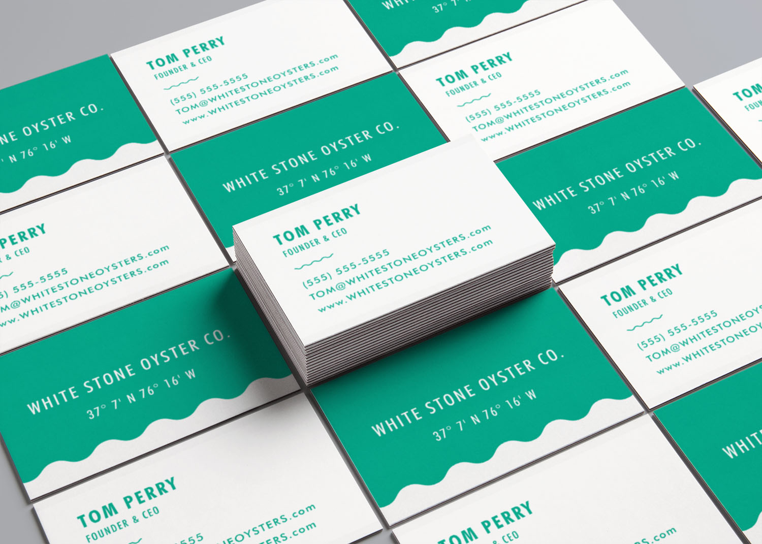 White Stone Oysters business cards